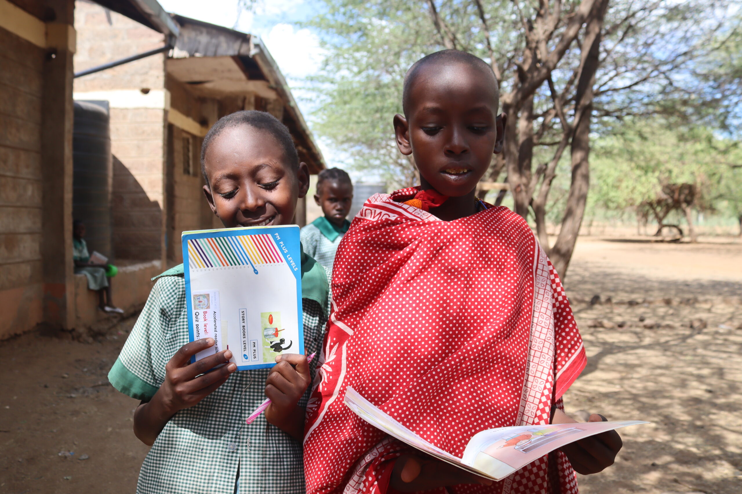 Maasai girls reading